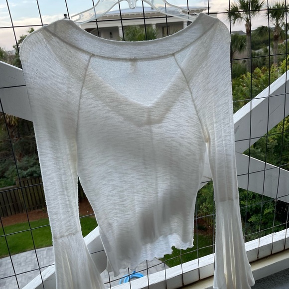 GUC Free People off white cotton top size Small - Picture 4 of 7